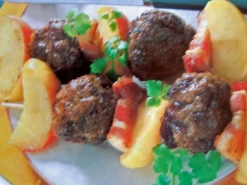 Pikante Apfelspieße - Rezept