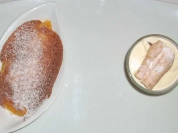 Rezept: Gratinierte Mandarinen an Amaretto-Mandelparfait Gratinierte Mandarinen an Amaretto-Mandelparfait - Rezept