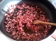 Silkes Lauch-Gemüse-Pfanne mit Garnelen und Penne - Rezept