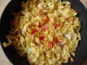 Bandnudeln mit Parmaschinken - Rezept