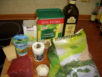 Spinat-Sahne-Soße zu Spaghetti - Rezept - Bild Nr. 2