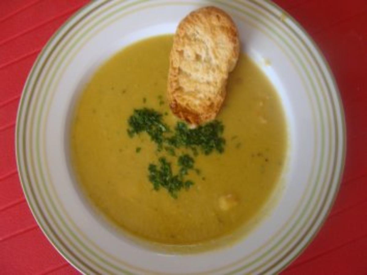 Suppe : -Meine Avocadosuppe mit Gambas - Rezept