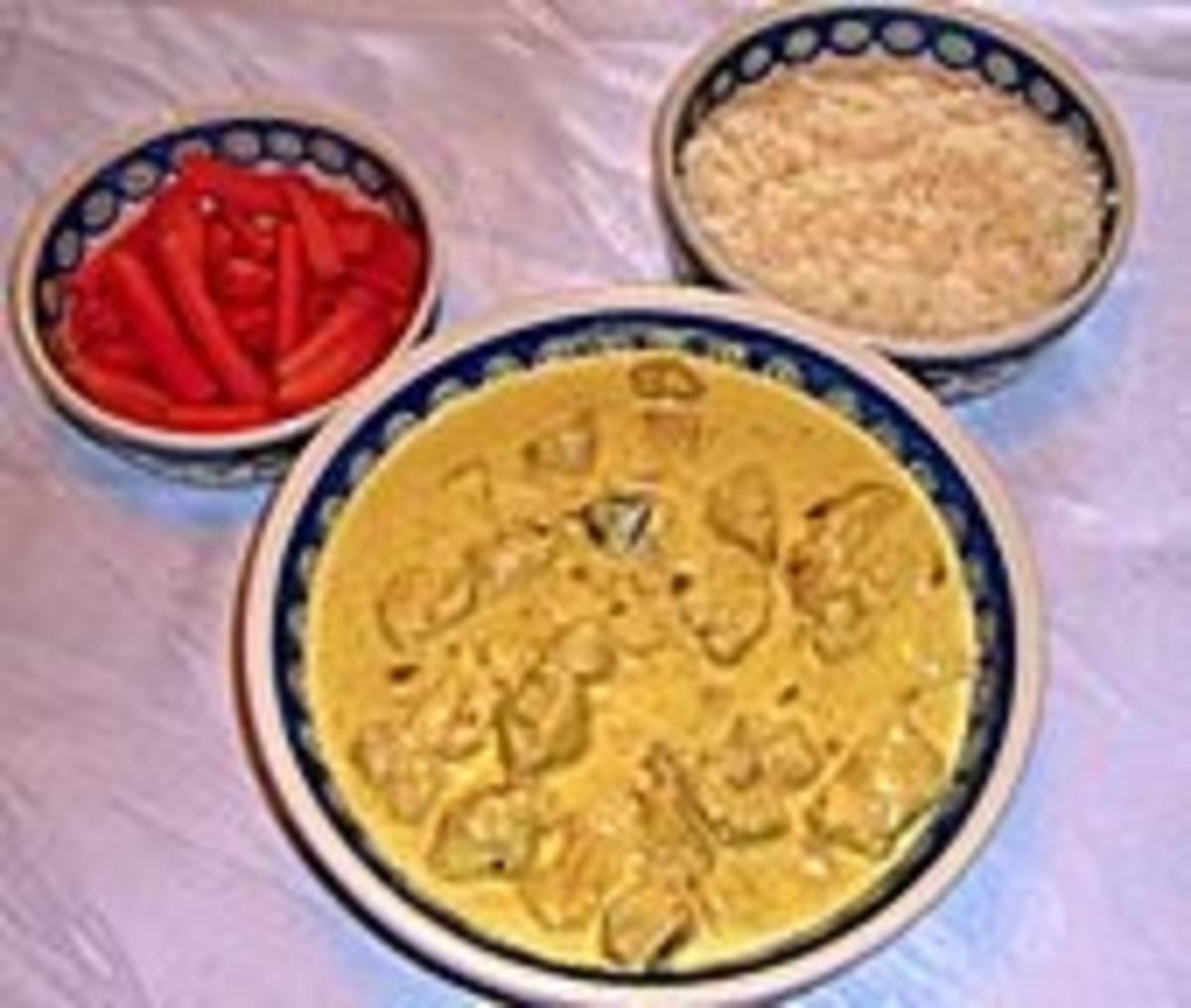 Hähnchencurry indisch in Kokosnussmilch - Rezept