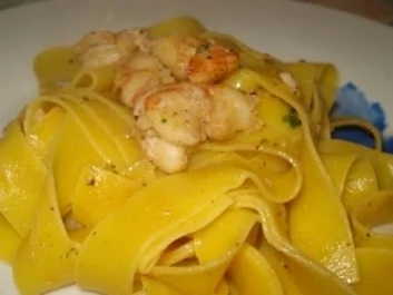 Tagliatelle mit marinierten Gambas - Rezept