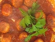 Rezept: Sojabällchen mit Tomatensoße Sojabällchen mit Tomatensoße - Rezept