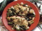 fisch goldbrasse mit zucchini zwiebeln - Rezept