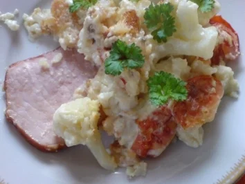 Rezept: Gratinierte Kasselerpfanne Bild Nr. 13 Gratinierte Kasselerpfanne - Rezept - Bild Nr. 13