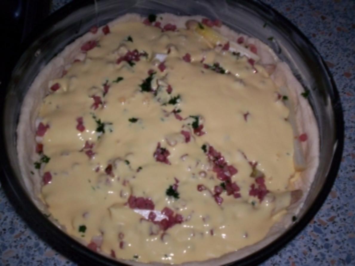 Spargelpizza mit Sauce Hollandaise - einfach - 254 kcal/100g