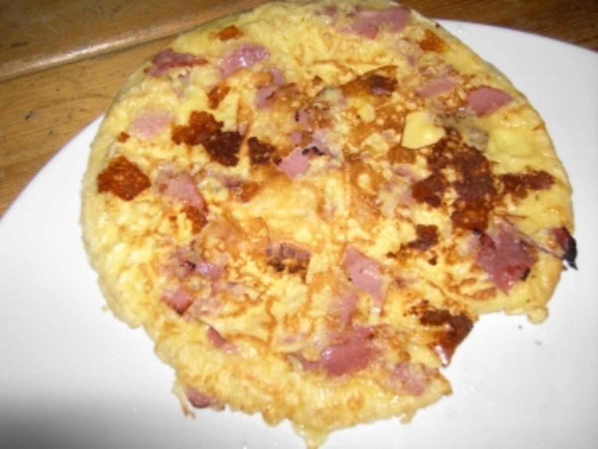 Omeletta con prosciutto e formaggio - Rezept