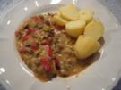 Gemüserahm zu Schweinesteaks - Rezept