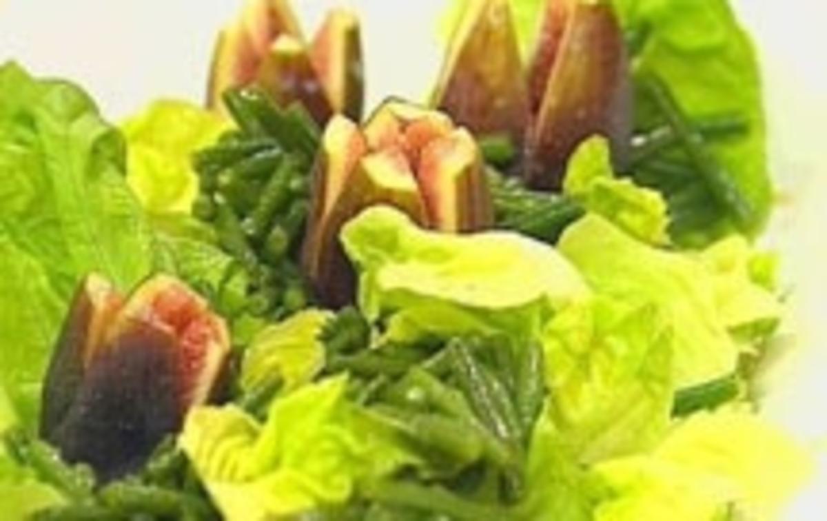 Salat mit Feigen und Bohnen - Rezept
