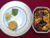 Fischbobotie mit gelbem Reis, selbst gemachten Sambals und Chutney - Rezept