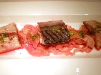 Rezept: Makrele mariniert mit Tequila und Limettensaft auf Fenchel und Granatapfel Bild Nr. 2 Makrele mariniert mit Tequila und Limettensaft auf Fenchel und Granatapfel - Rezept - Bild Nr. 2