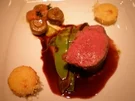 Rezept: Tournedos vom Rind an Rotwein-Schokoladensoße dazu Polentataler Tournedos vom Rind an Rotwein-Schokoladensoße dazu Polentataler - Rezept