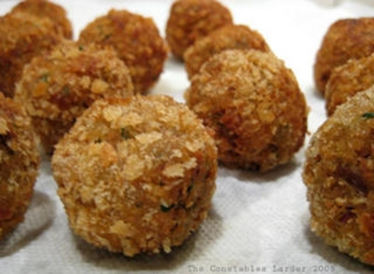 Falafel mit Quark und Riesenbohnen - Rezept