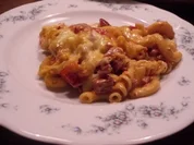 Überbackene Nudelreste - Rezept