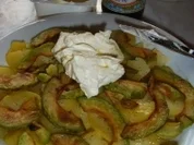 Kartoffel-Teller mit grün-weißer Decke - Rezept