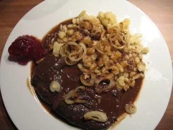 Rezept: Hirschsteak in Rotwein Bild Nr. 2 Hirschsteak in Rotwein - Rezept - Bild Nr. 2