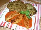 scharfe Zucchini-Kartoffelpuffer treffen auf..... - Rezept