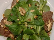 Ochsenfetzen mit Feldsalat - Rezept