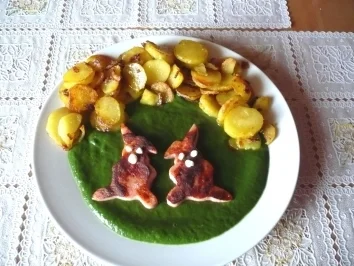 Rezept: Osterhasen im Grünen Bild Nr. 3 Osterhasen im Grünen - Rezept - Bild Nr. 3