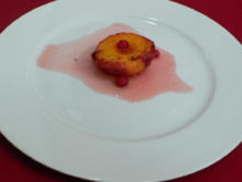 Karamellisierte Pfirsiche mit Vanille-Amaretto - Rezept