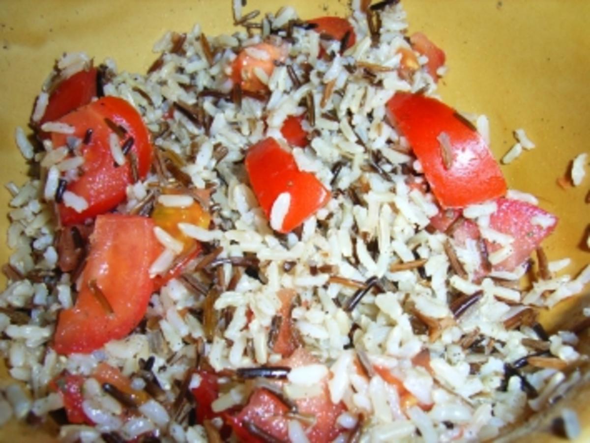 Seelachsfilet auf Reis-Tomaten-Salat - Rezept - Bild Nr. 5