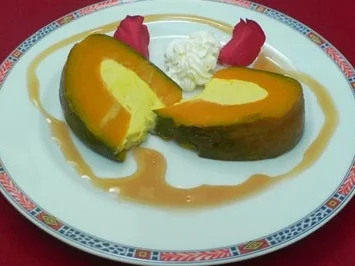 Sangkaya Fak Thong Gedämpfter Kürbis mit Eierpudding - Rezept