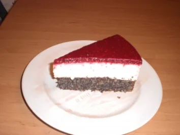 Mohn-Topfen-Torte mit Himbeerspiegel - Rezept - Bild Nr. 2