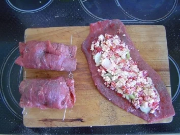 Paprika-Schafskäse-Rouladen - Rezept