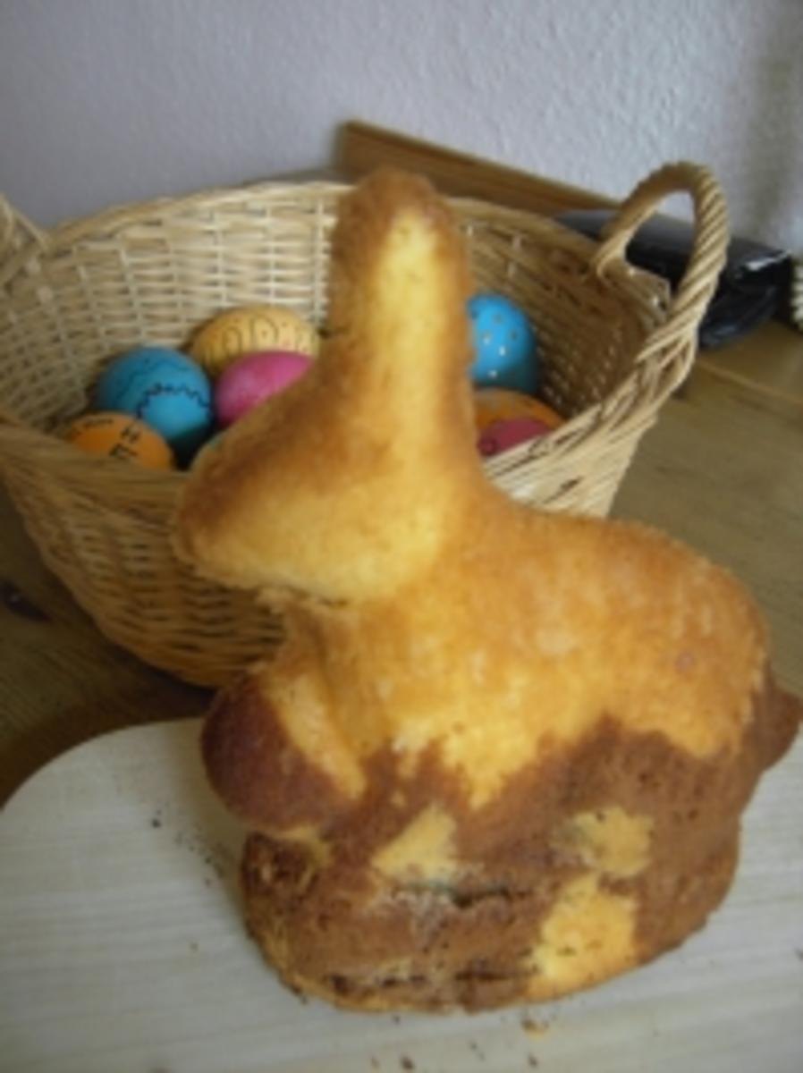 Osterhäschen im Marmorlook - Rezept