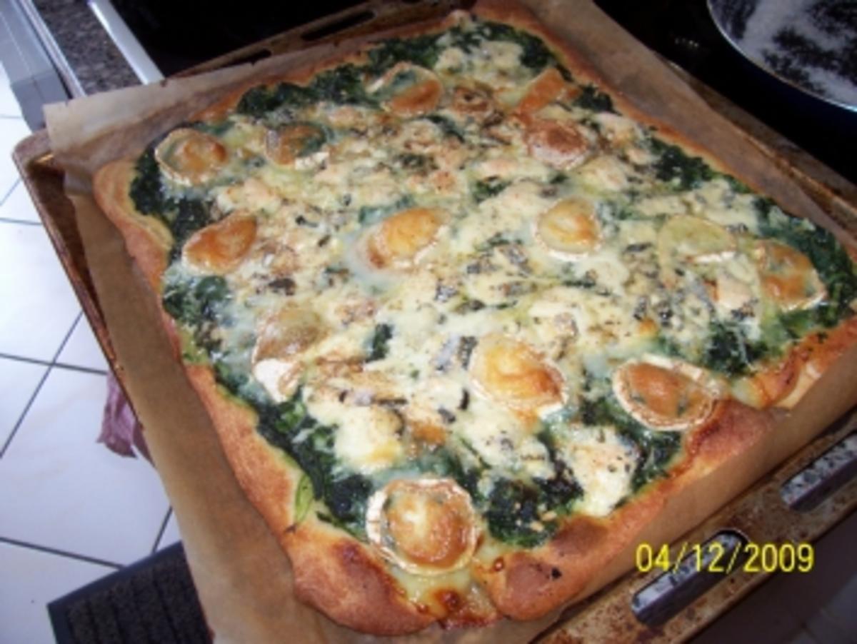 Pizza - Helgas Spinatpizza - Rezept mit Bild - kochbar.de
