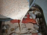 Lachs-Champigons-Gratin auf Pommes frittis - Rezept - Bild Nr. 6