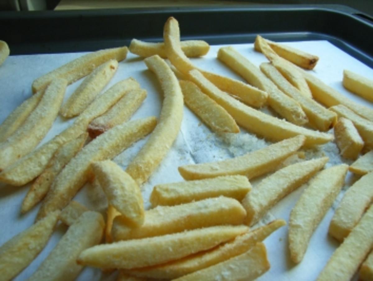Lachs-Champigons-Gratin auf Pommes frittis - Rezept - Bild Nr. 4