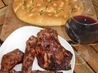 Rezept: gegrilltes Wildschwein mit Focaccia gegrilltes Wildschwein mit Focaccia - Rezept