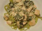 Pasta mit Lachswürfel in Zitronen-Kapern-Sauce - Rezept