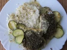 Rezept: Fischfilet mit knuspriger Kräuterkruste und Zucchini Fischfilet mit knuspriger Kräuterkruste und Zucchini - Rezept