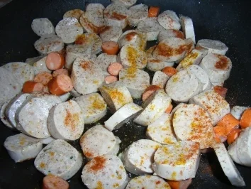 Wurst-Curry-Pfanne - Rezept - Bild Nr. 3