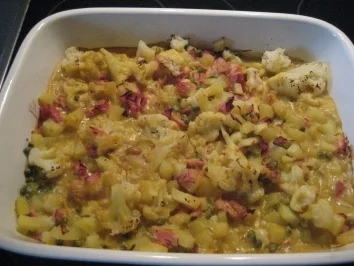 Rezept: Blumenkohlauflauf mit Curry Blumenkohlauflauf mit Curry - Rezept