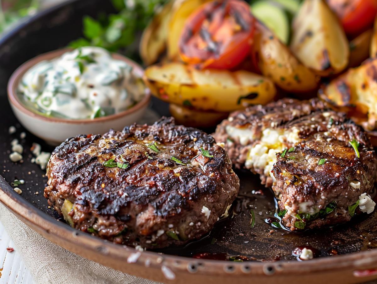 Bifteki mit Schafskäse - Rezept - Bild Nr. 2