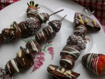 Fruchtiger Schokoladenspieß - Rezept