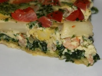 Spargeltorte mit Krabben - Rezept