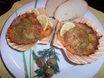 Gratinierte Jacobsmuscheln - Rezept
