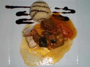 Cous Cous Nester mit nordafrikanischem Eintopf - Rezept