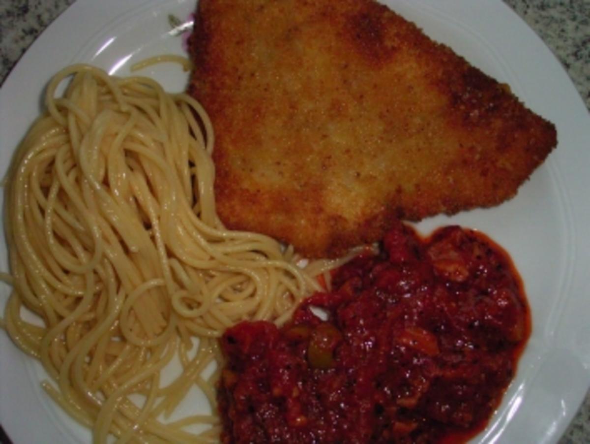 Bilder für Piccata mit Tomaten - Oliven - Sauce Didas Art - Rezept