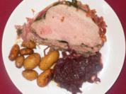 Florentiner Schweinebraten im Pancettamantel mit Ofenkartoffeln - Rezept