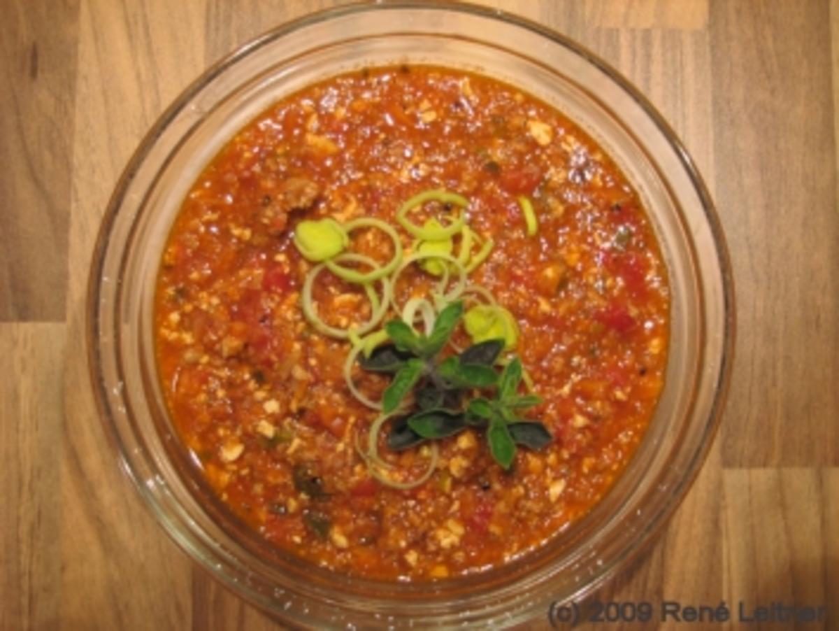 Bilder für Sauce Bolognese - schnell mit wenig Fleisch - Rezept