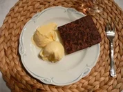 Dessert : Selbstgemachtes Vanilleeis mit Brownie - Rezept