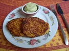 Rezept: rez. kl. Mahlz. - Möhren - Kartoffelpuffer mit Avocadocreme rez. kl. Mahlz. - Möhren - Kartoffelpuffer mit Avocadocreme - Rezept