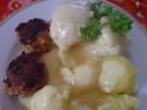 Paprika-Hackbällchen mit Blumenkohl und Spargel in Sauce Hollandaise - Rezept